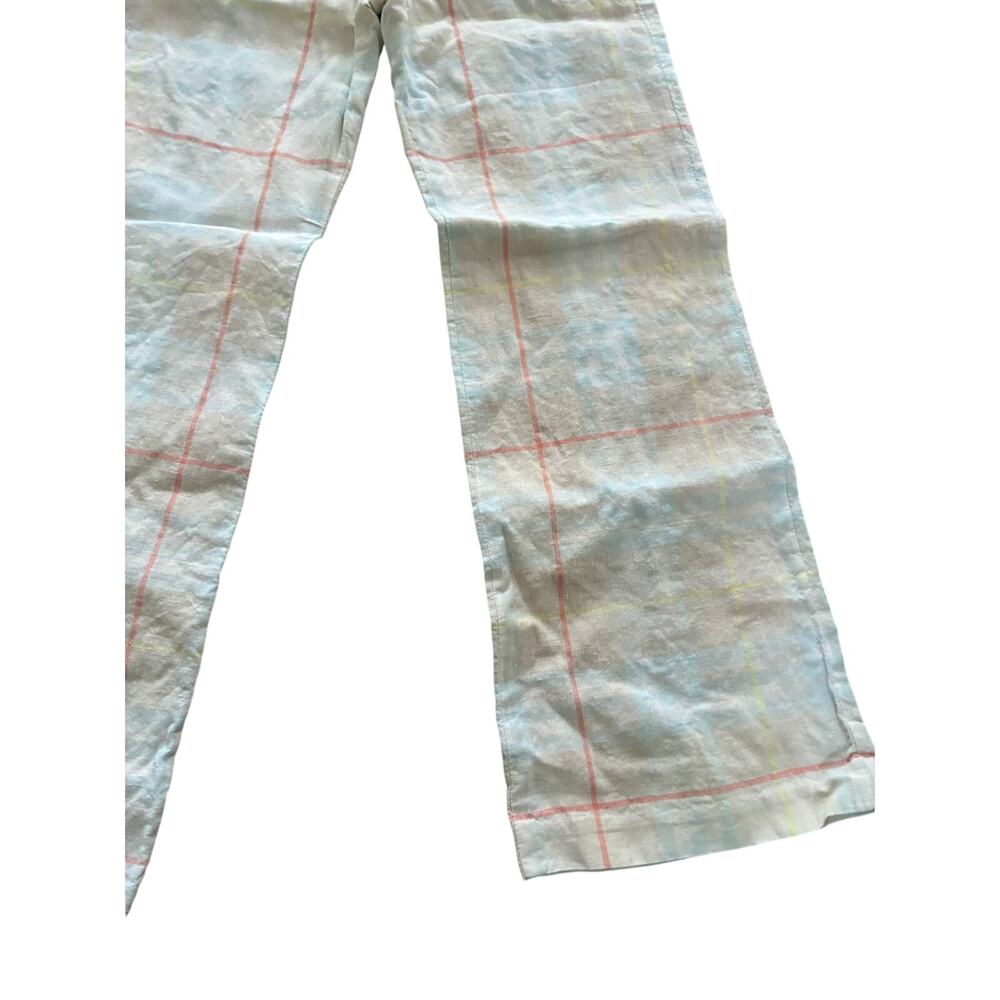 Burberry Girls Linen Pants Size 8 Pretty Academia Plaid - Picture 3 of 13